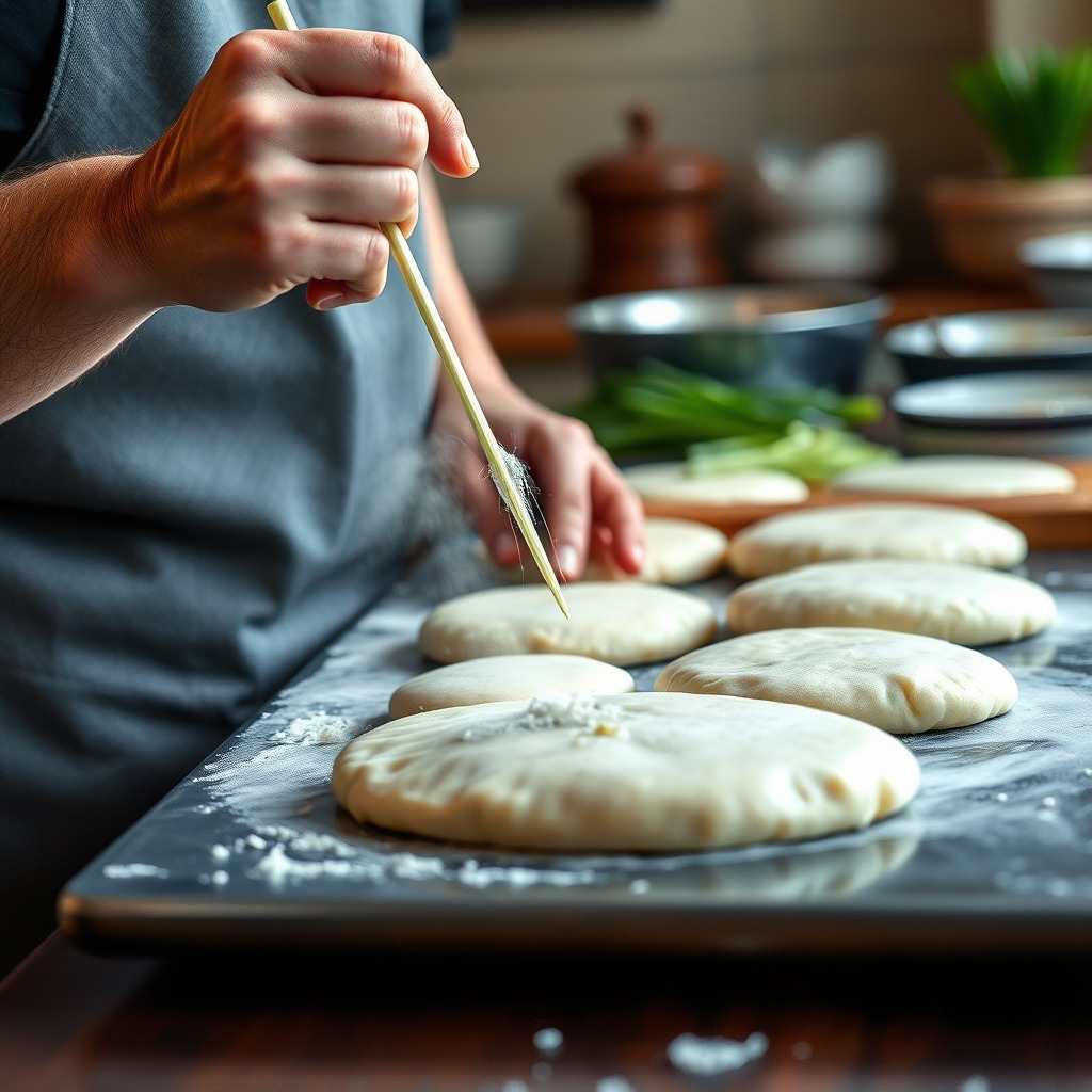 Step-by-Step Dough Preparation - scallion pancake recipe