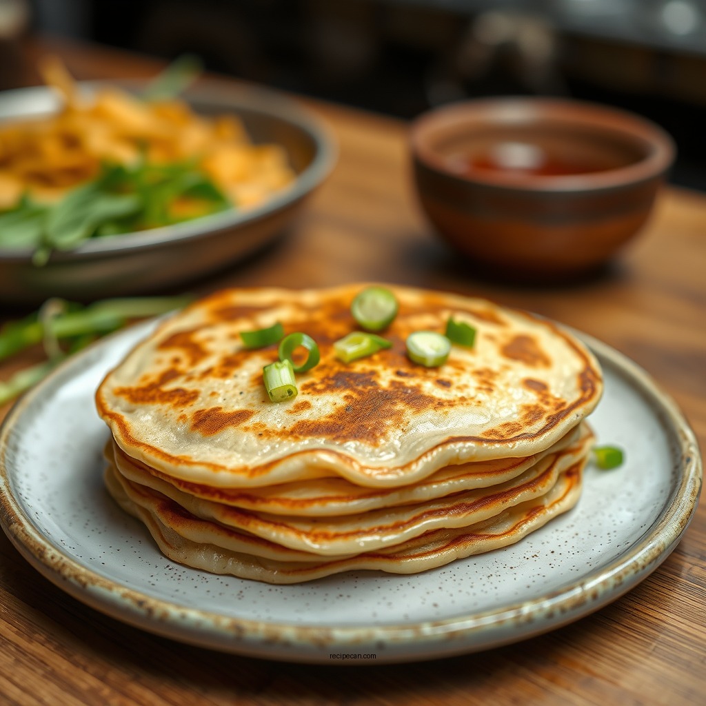 Rolling Out the Pancakes - scallion pancakes recipe