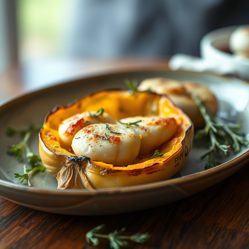 Roasted Scallop Squash with Herbs - scallop squash recipes