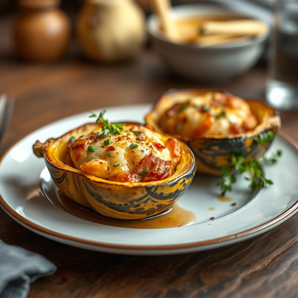 Stuffed Scallop Squash - scallop squash recipes