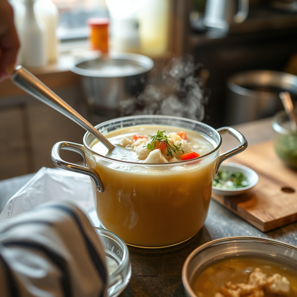 Preparing the Crab Stock - she crab soup recipe 82 queen