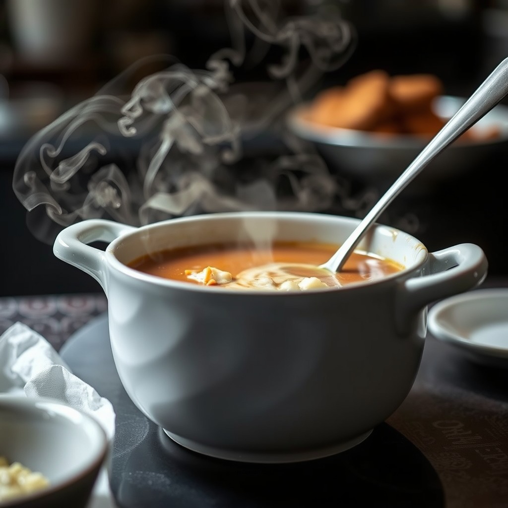Preparing the Crab Base - she crab soup recipe with sherry