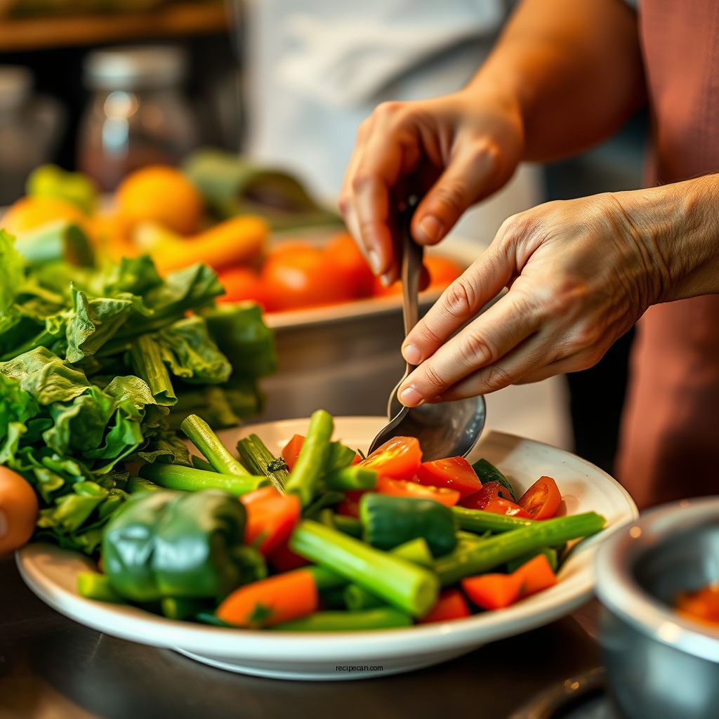 Preparing the Vegetables - sheet pan tomato soup recipe