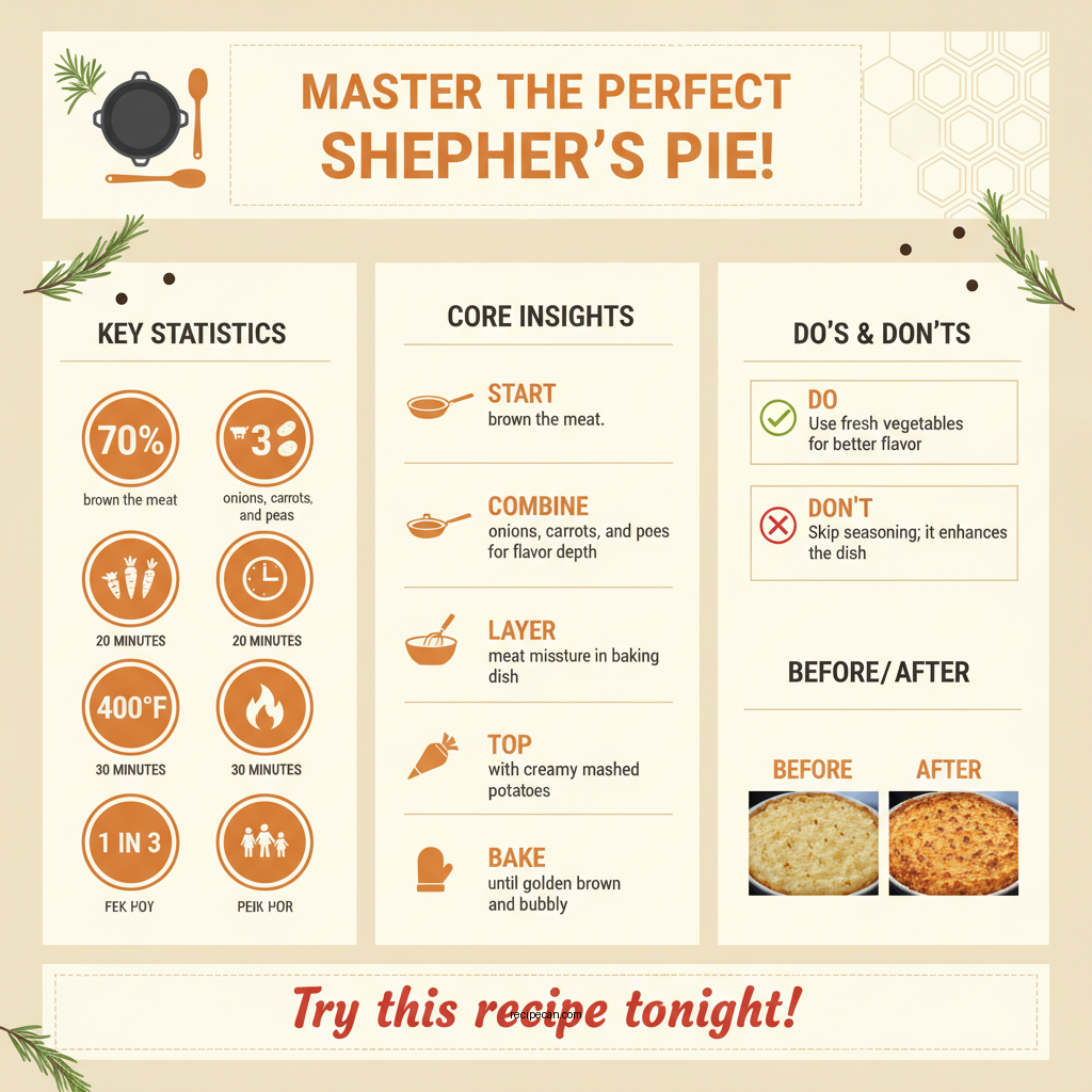 sheperds pie recipe - Data Infographic and Statistics