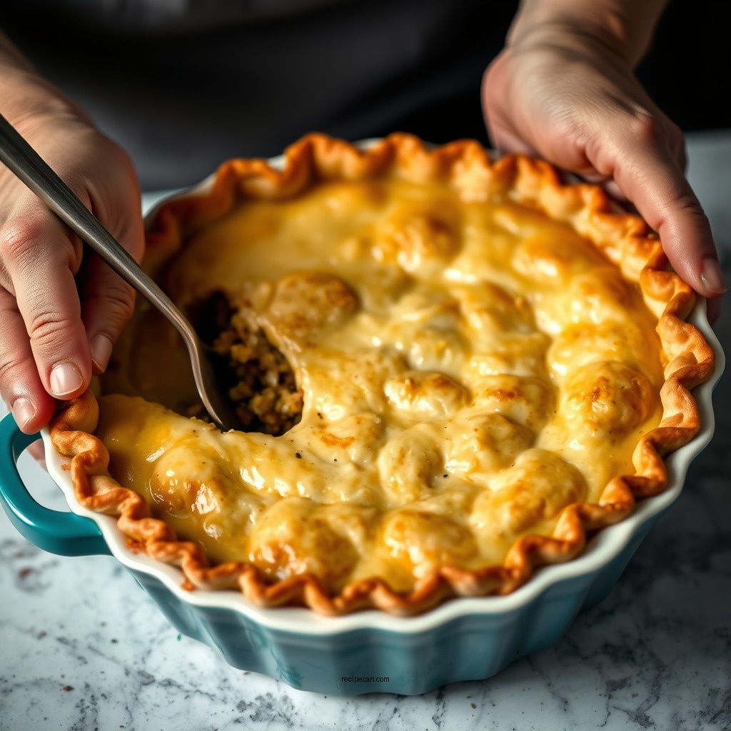 Preparing the Filling - shepherd pie recipe