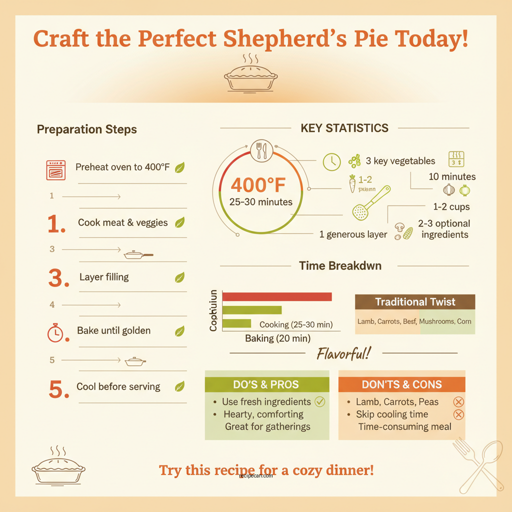 sheppards pie recipe - Data Infographic and Statistics