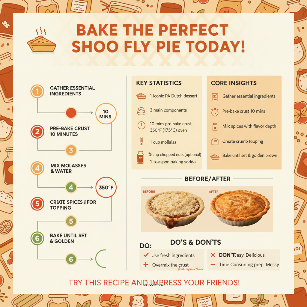 shoo fly pie recipe - Data Infographic and Statistics