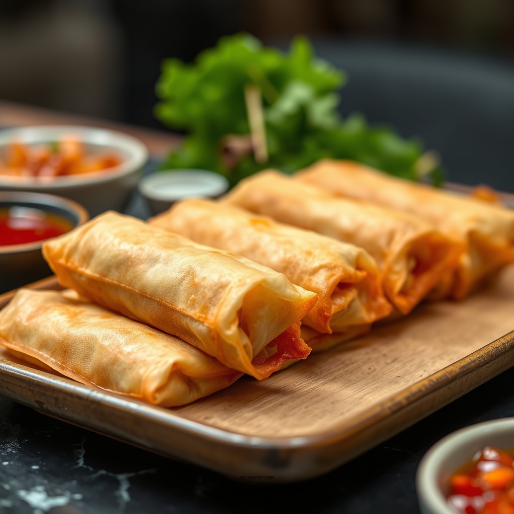 Assembling the Egg Rolls - shrimp egg roll recipe