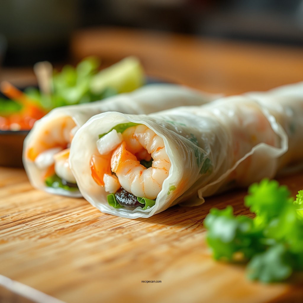 Assembling the Shrimp Roll - shrimp roll recipe
