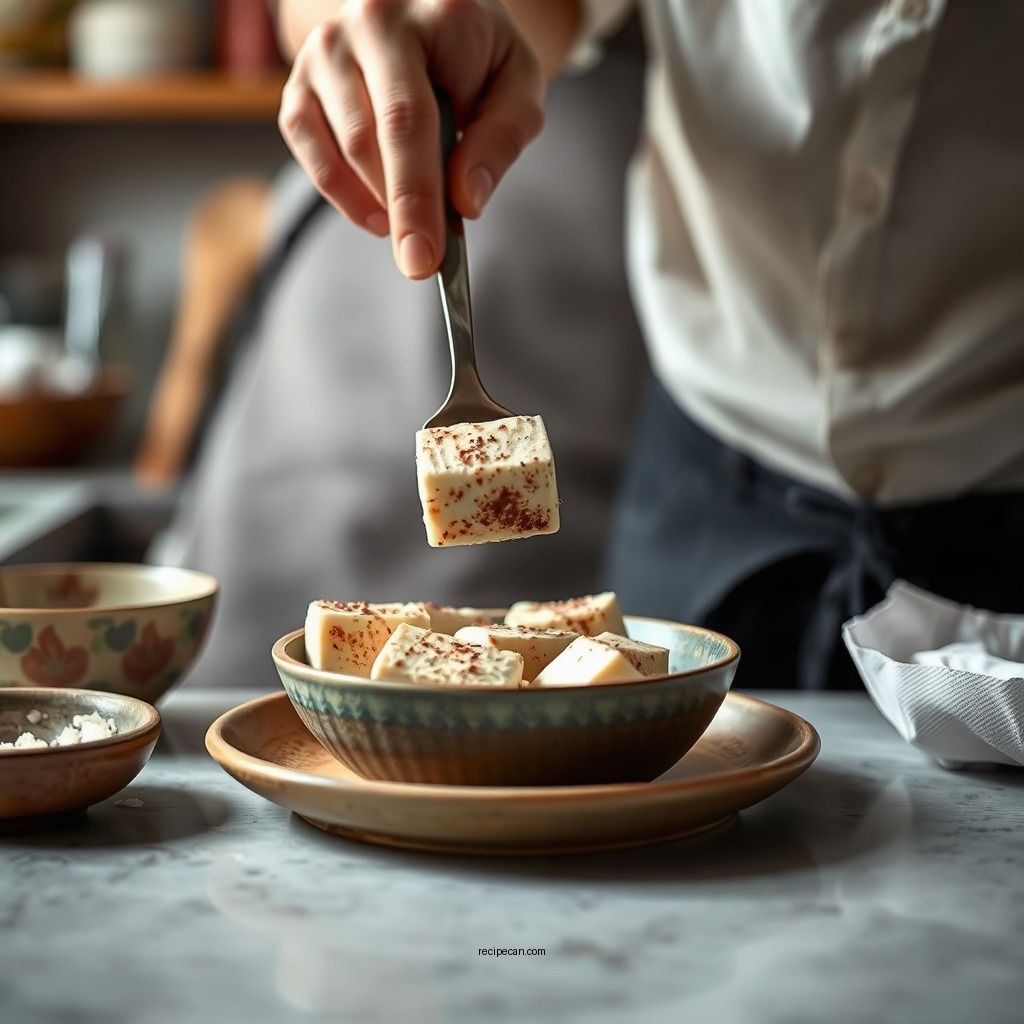 Preparing the Tofu - silken tofu chocolate mousse recipe