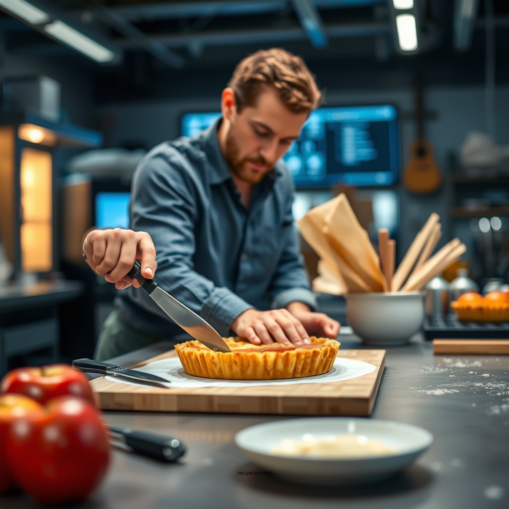 Preparing the Apple Filling - simple apple tart recipe