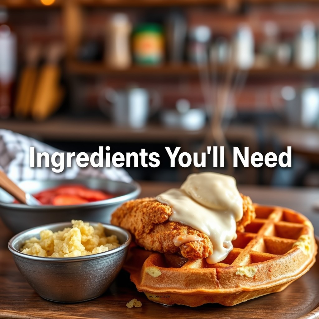 Ingredients You'll Need - simple chicken and waffles recipe