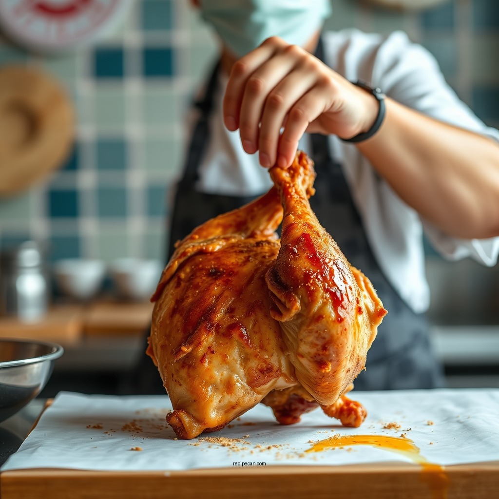 Preparing the Chicken - simple chicken and waffles recipe