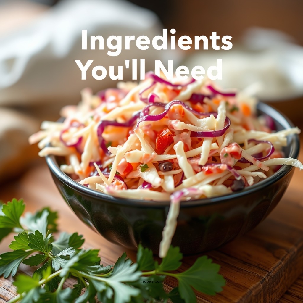 Ingredients You'll Need - simple coleslaw recipe