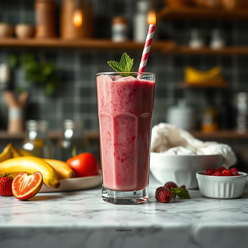 Adding Liquid Base - simple fruit smoothie recipe