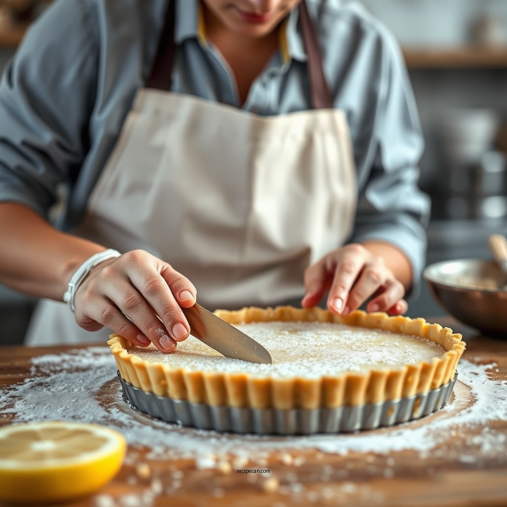 Preparing the Crust - simple lemon tart recipe