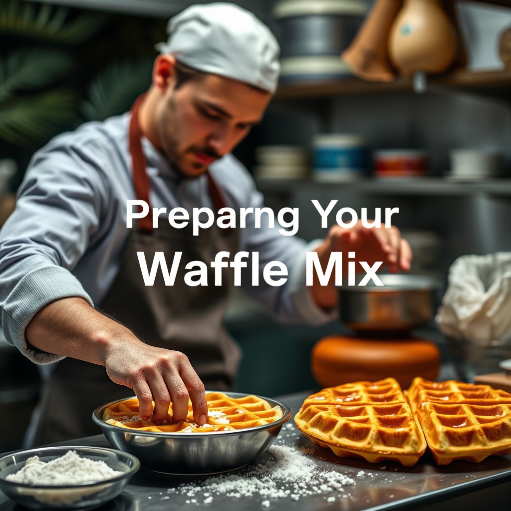 Preparing Your Waffle Mix - simple waffle mix recipe