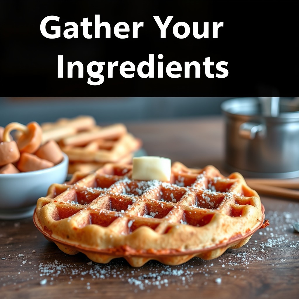 Gather Your Ingredients - simple waffles recipe