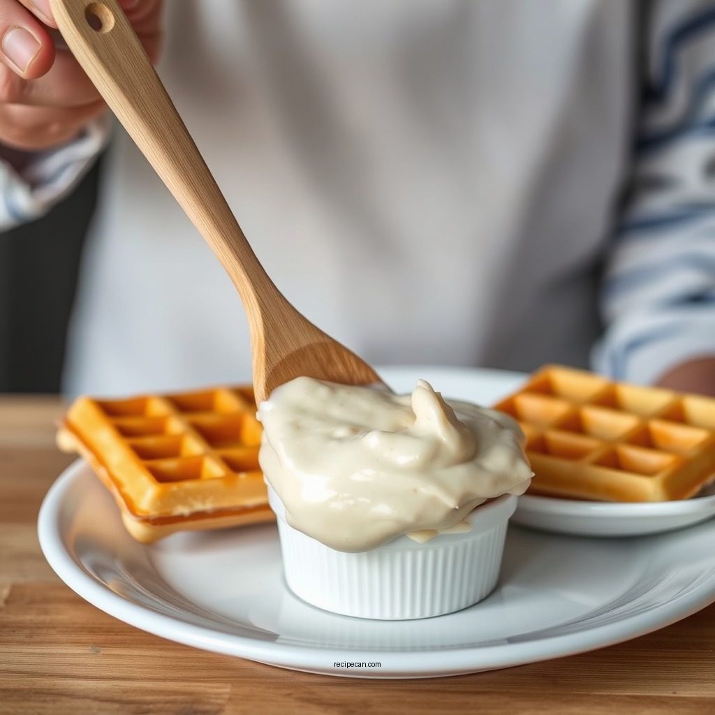 Prepare the Waffle Batter - simple waffles recipe
