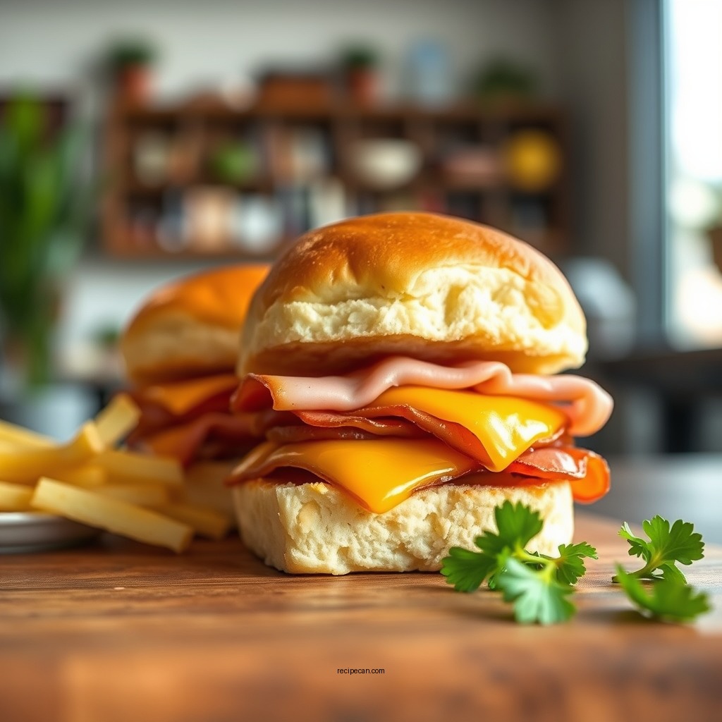Classic Ham and Cheese Sliders - slider recipes with hawaiian rolls