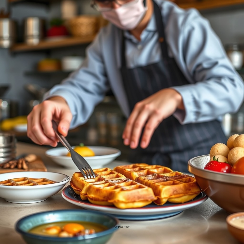 Step-by-Step Preparation - small batch waffle recipe