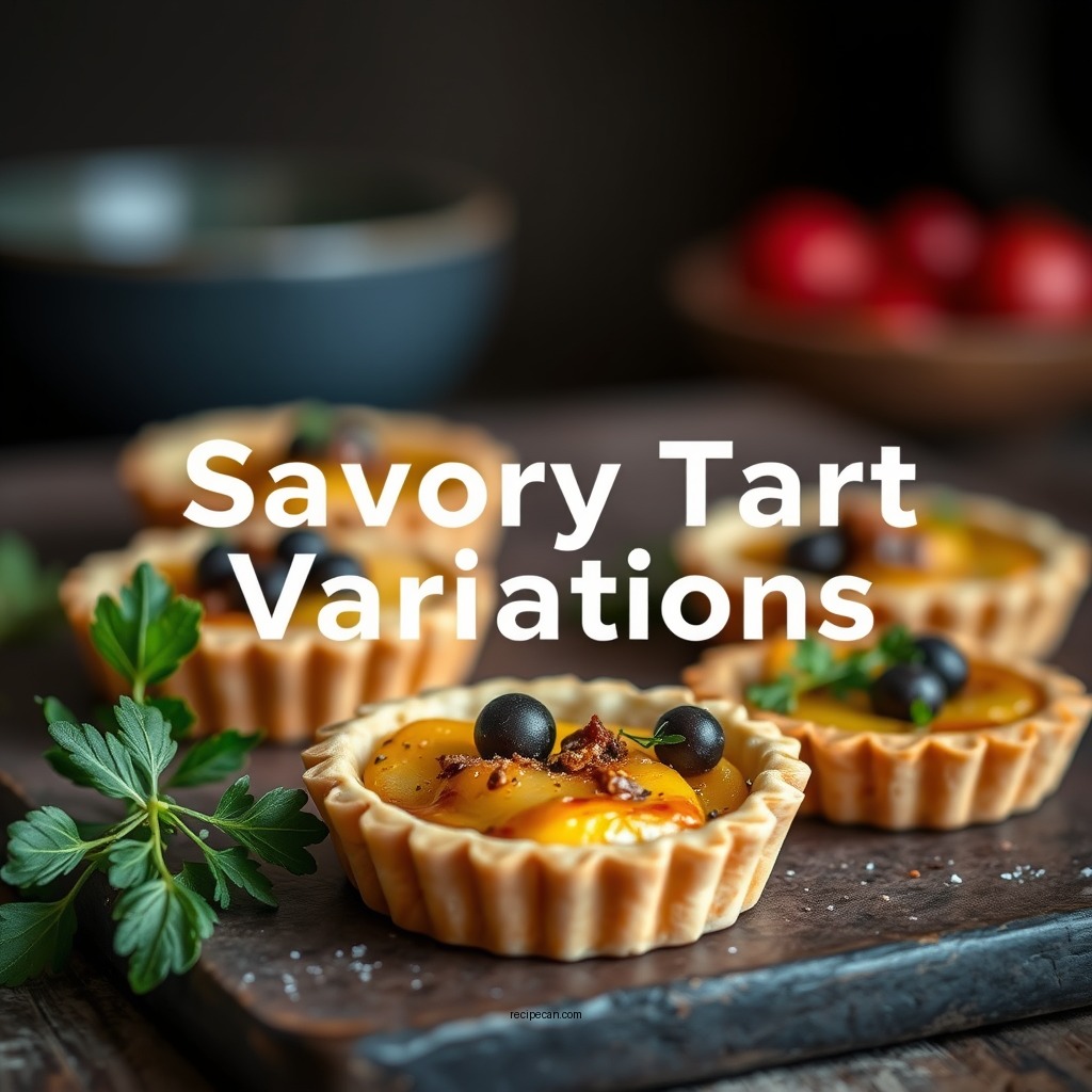 Savory Tart Variations - small tart recipes