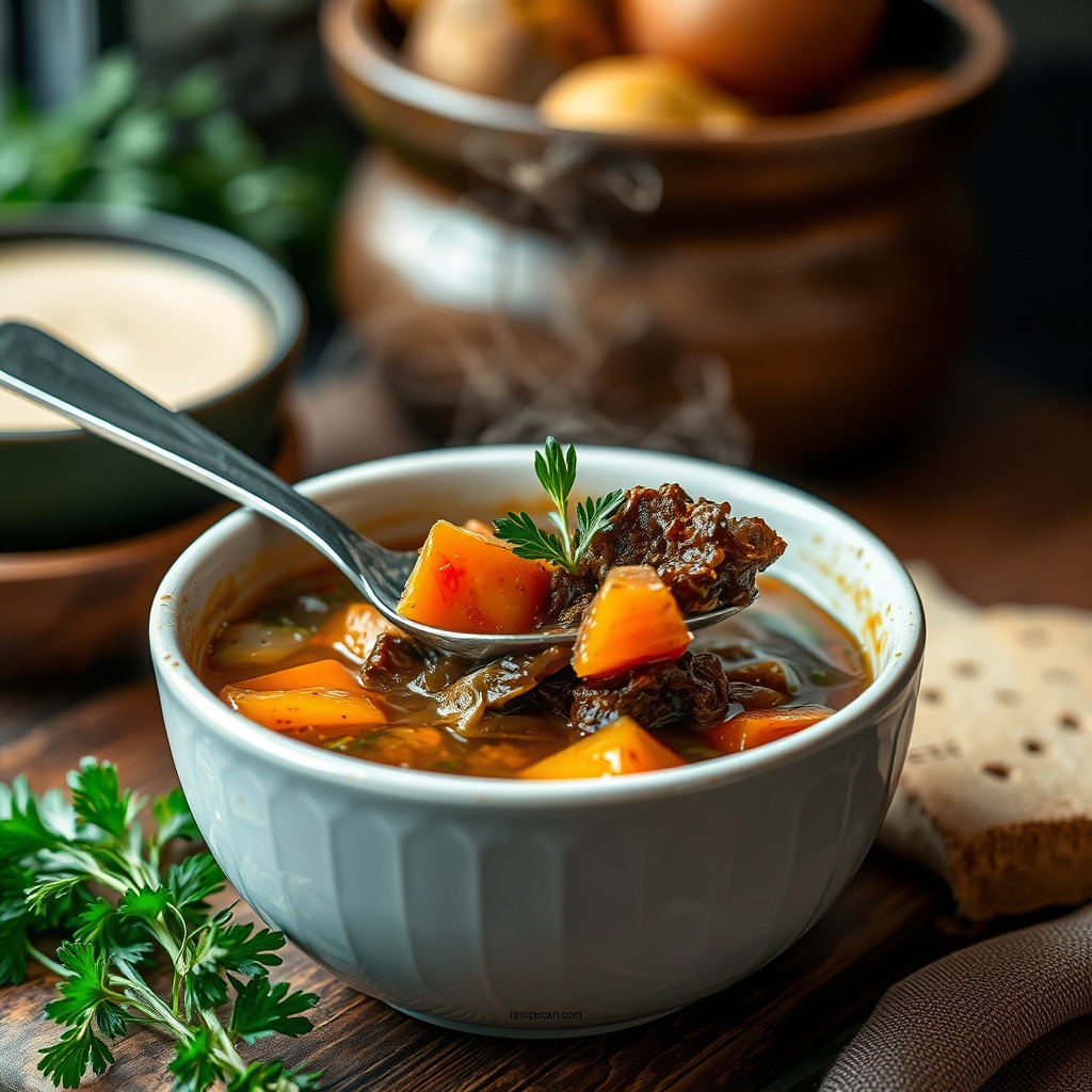 Hearty Smoked Beef Vegetable Soup - smoker soup recipes