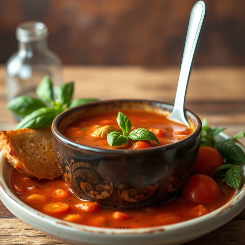 Smoky Tomato Basil Soup - smoker soup recipes