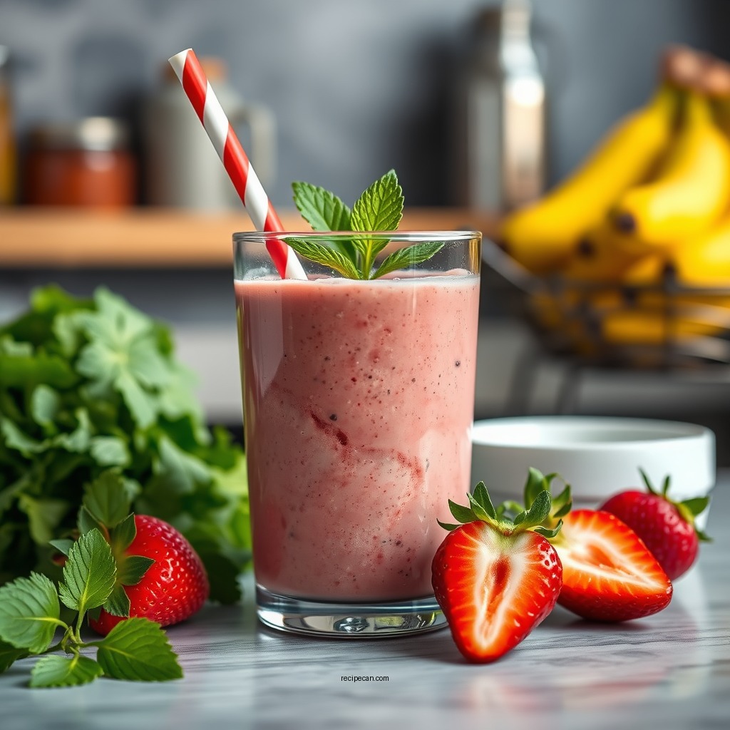 Ingredients Needed for the Smoothie - smoothie recipe strawberry banana