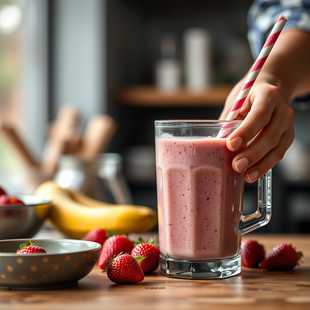 Step-by-Step Preparation Guide - smoothie recipe strawberry banana