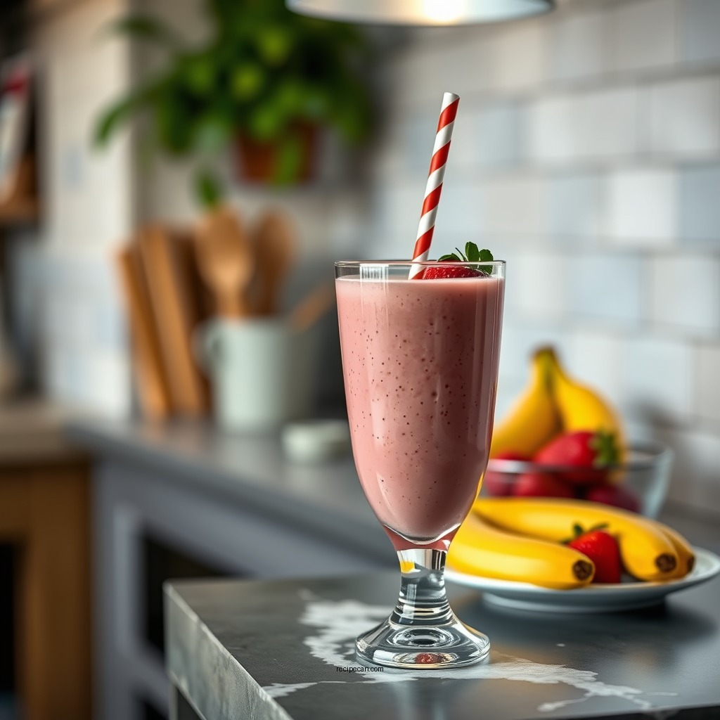 Strawberry Banana Protein Smoothie - smoothie recipes strawberry banana