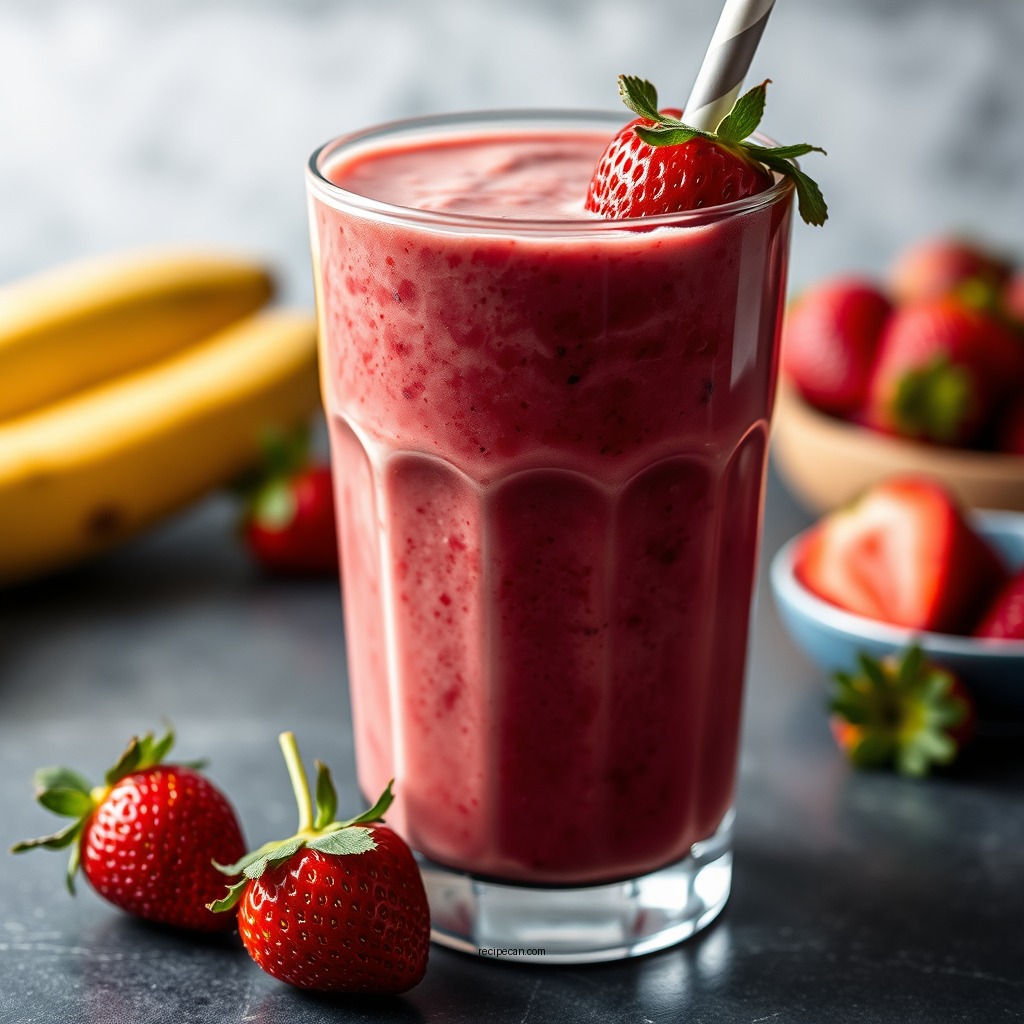 Vegan Strawberry Banana Smoothie - smoothie recipes strawberry banana