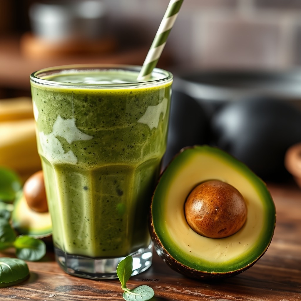 Spinach and Avocado Greek Yogurt Smoothie - smoothie recipes with greek yogurt