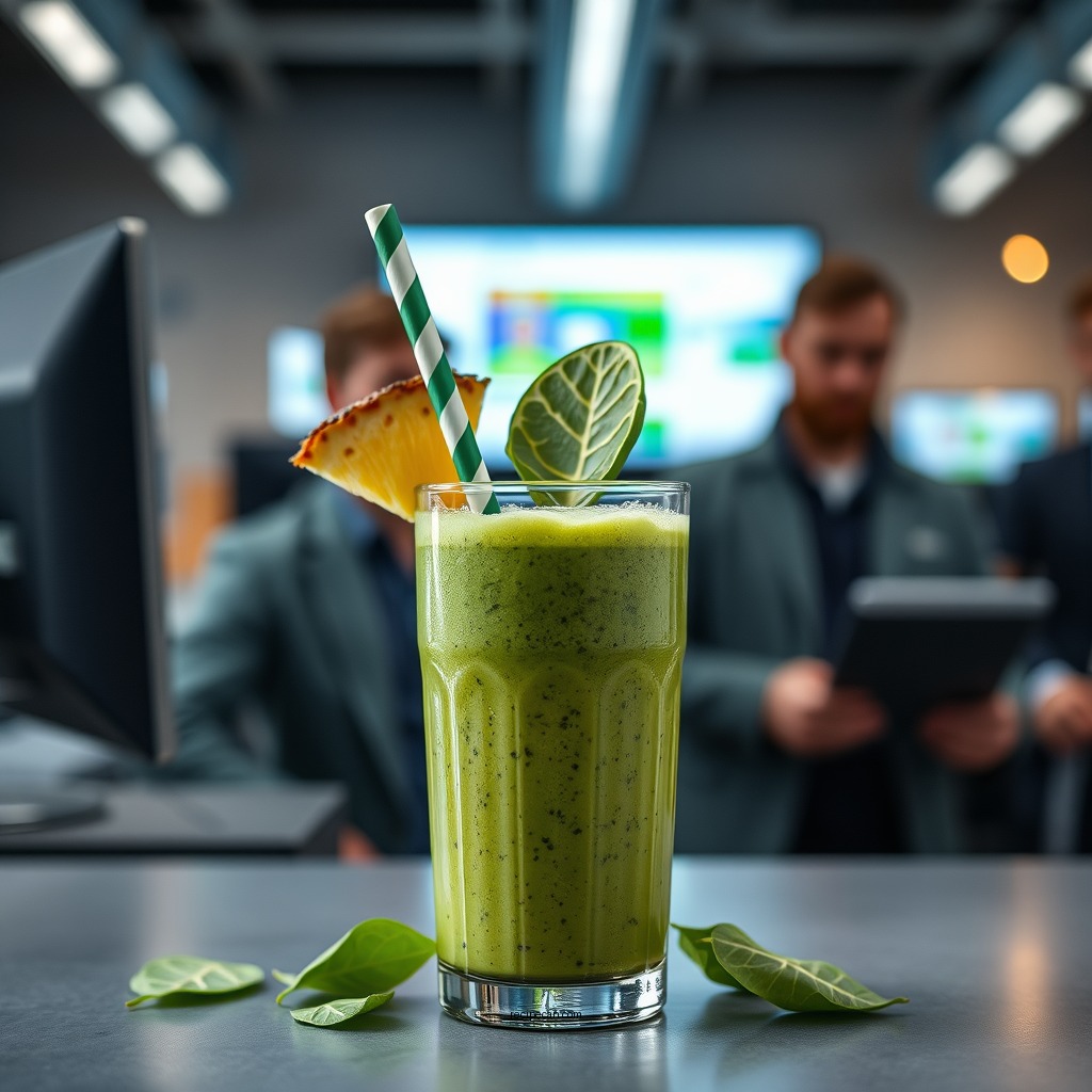 Pineapple Spinach Green Smoothie - smoothie recipes with pineapple