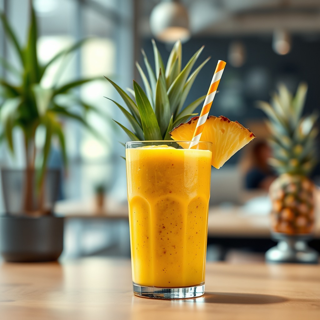 Tropical Pineapple-Mango Smoothie - smoothie recipes with pineapple