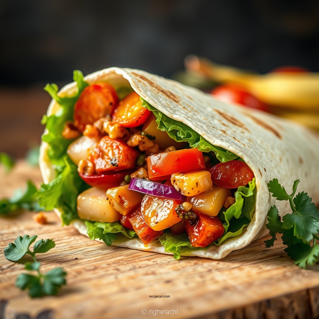 Vegetarian Delight Wrap - snack wrap recipes