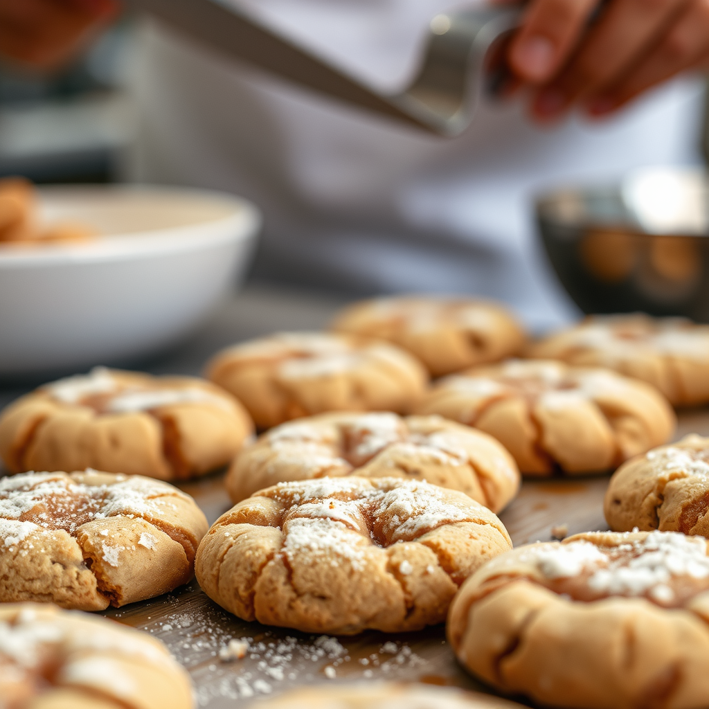 Forming the Cookies - snickerdoodle cookies recipe