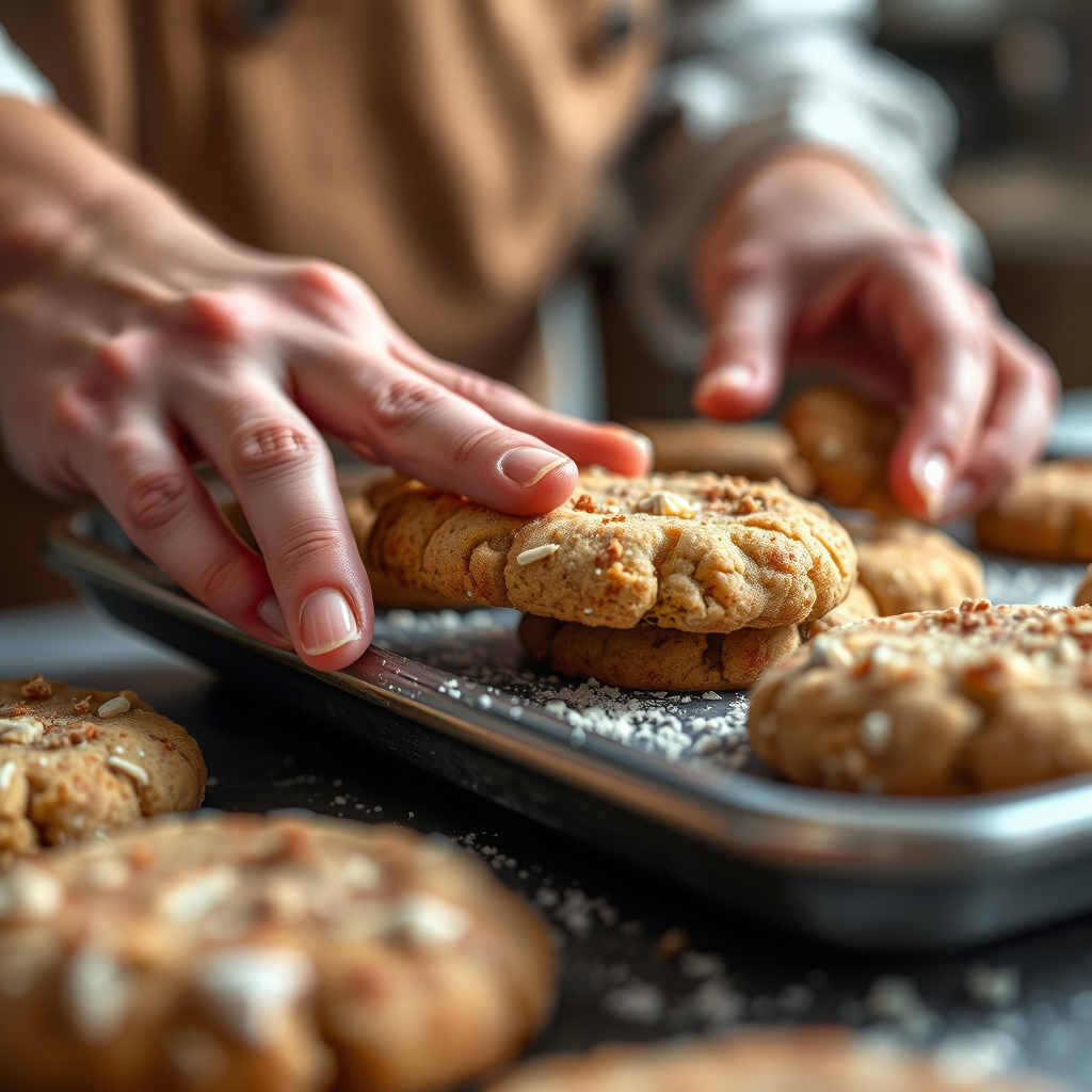 Rolling and Coating the Cookies - snickerdoodles cookie recipe