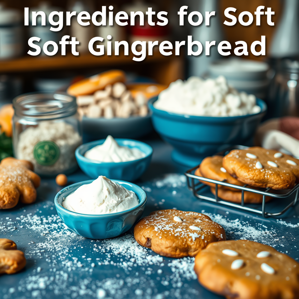 Ingredients for Soft Gingerbread Cookies - soft gingerbread cookie recipe