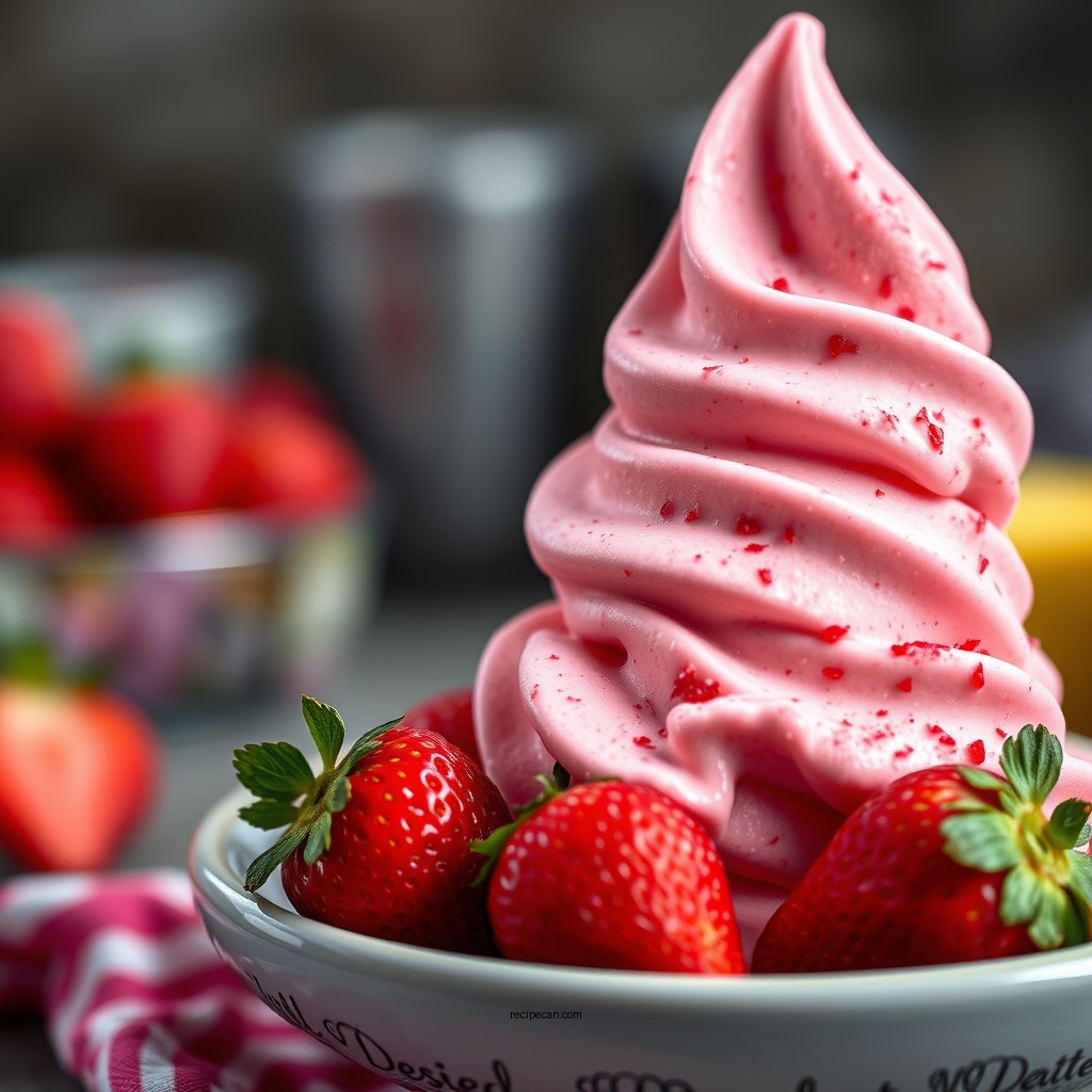 Fruity Strawberry Soft Serve - soft ice cream maker recipes
