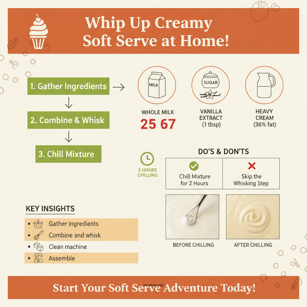 soft serve ice cream recipe with machine - Data Infographic and Statistics