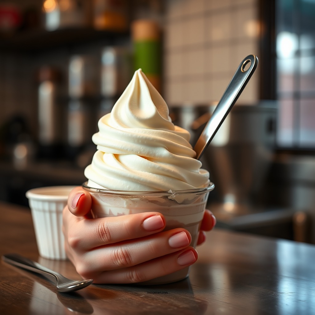 Preparing the Ice Cream Base - soft serve ice cream recipe with machine
