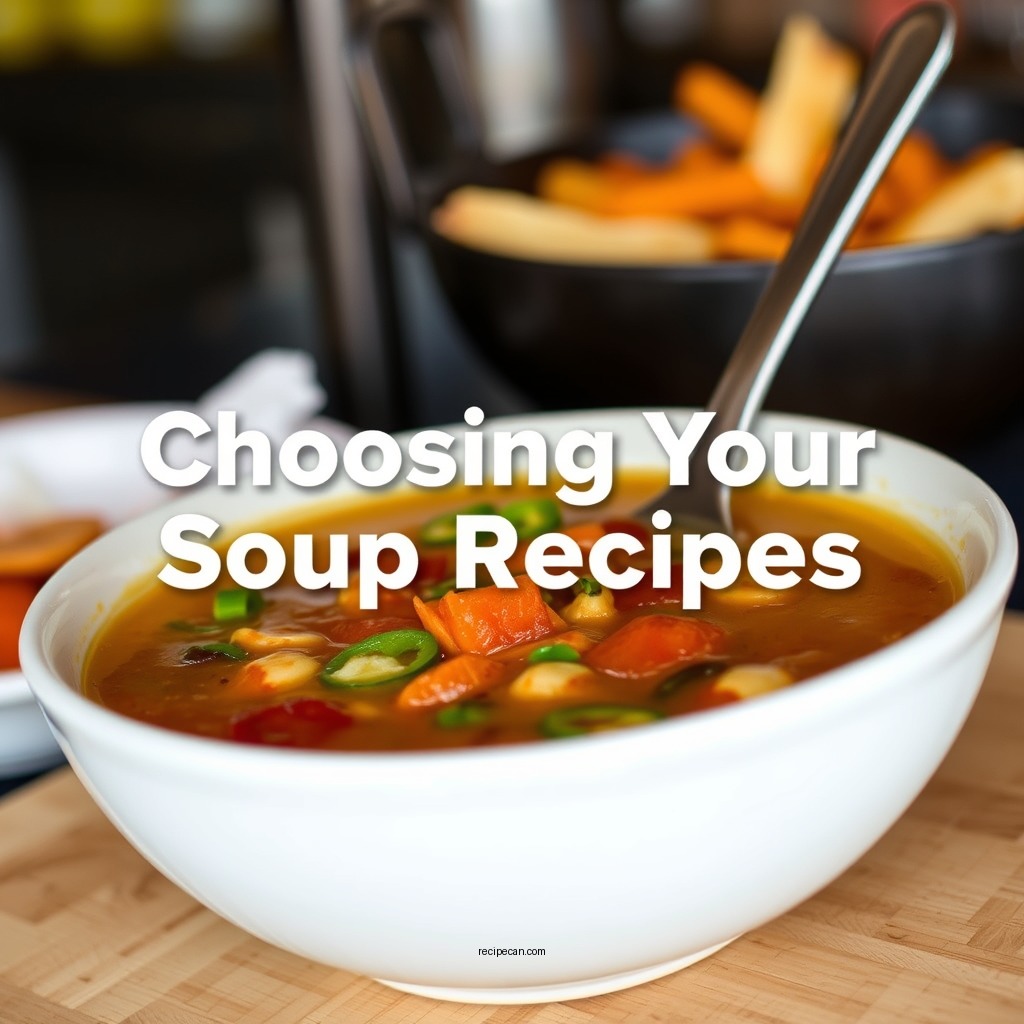 Choosing Your Soup Recipes - soup recipe instruction crossword