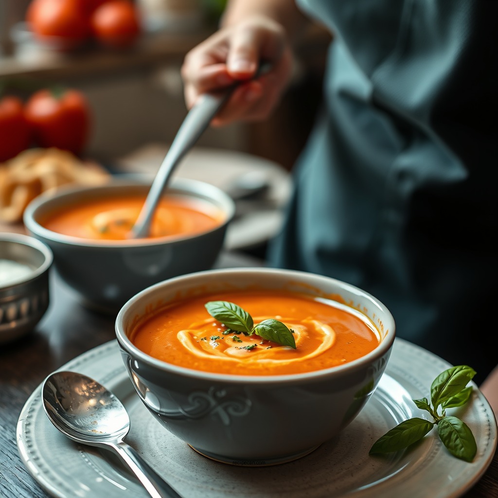 Creamy Tomato Basil Soup - soup recipes for lent