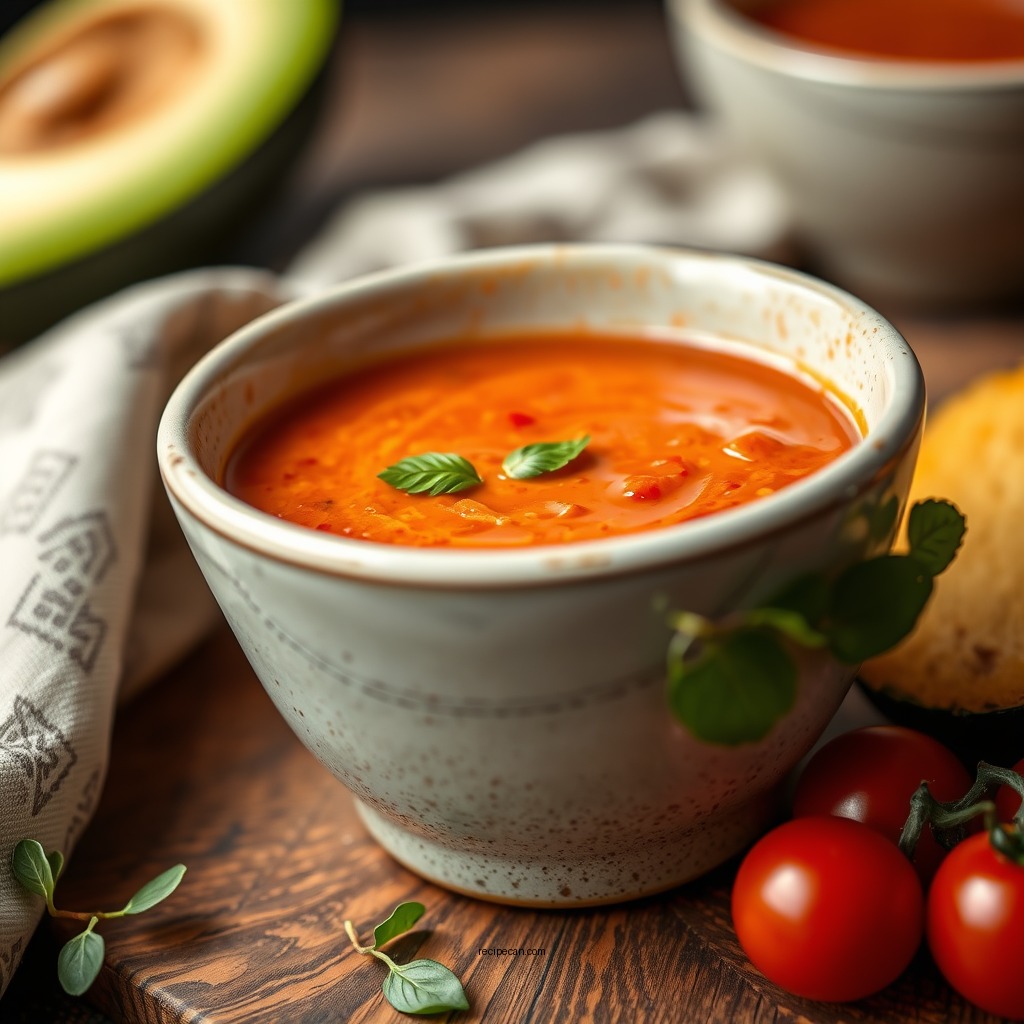 Spicy Zucchini and Tomato Gazpacho - soup recipes with zucchini and tomato