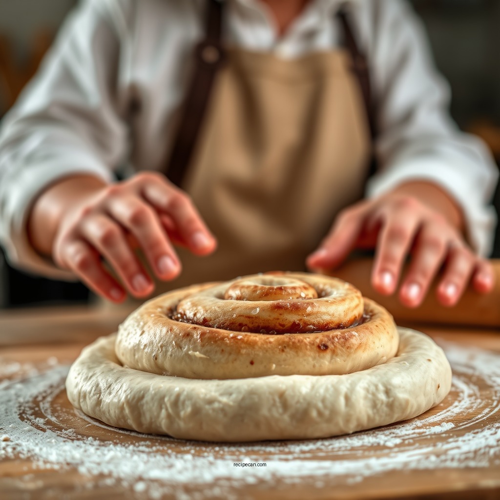 Step-by-Step Dough Preparation - sourdough cinnamon roll recipe