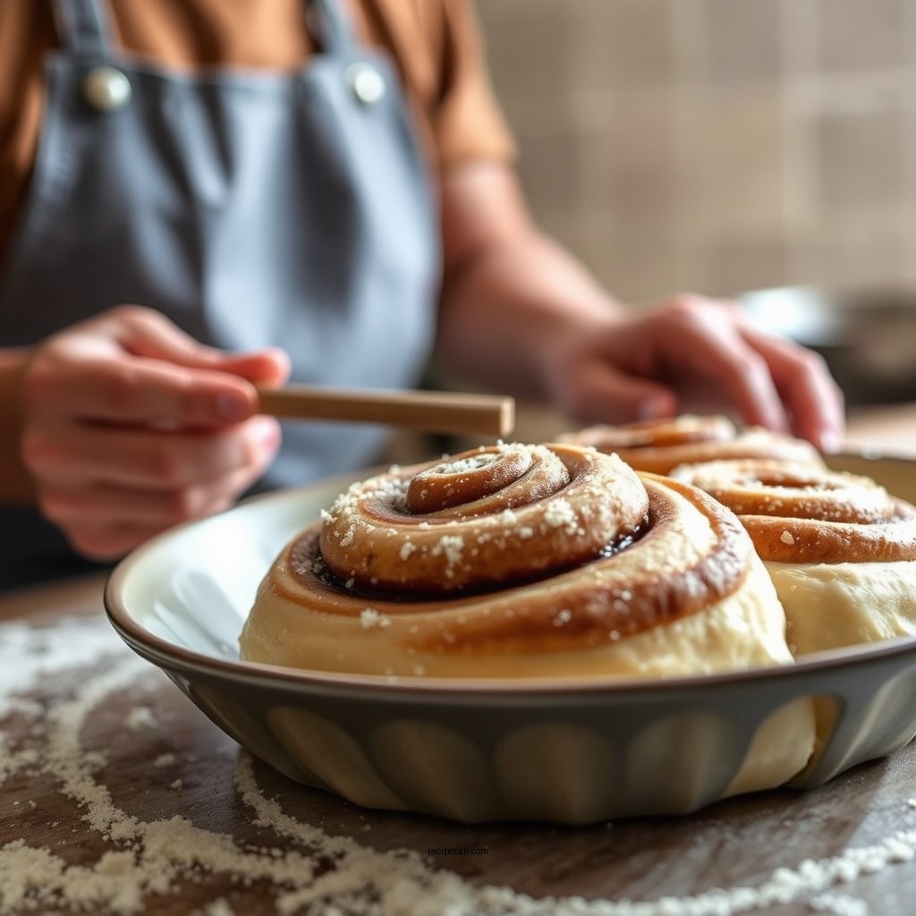 Step-by-Step Dough Preparation - sourdough cinnamon rolls recipe