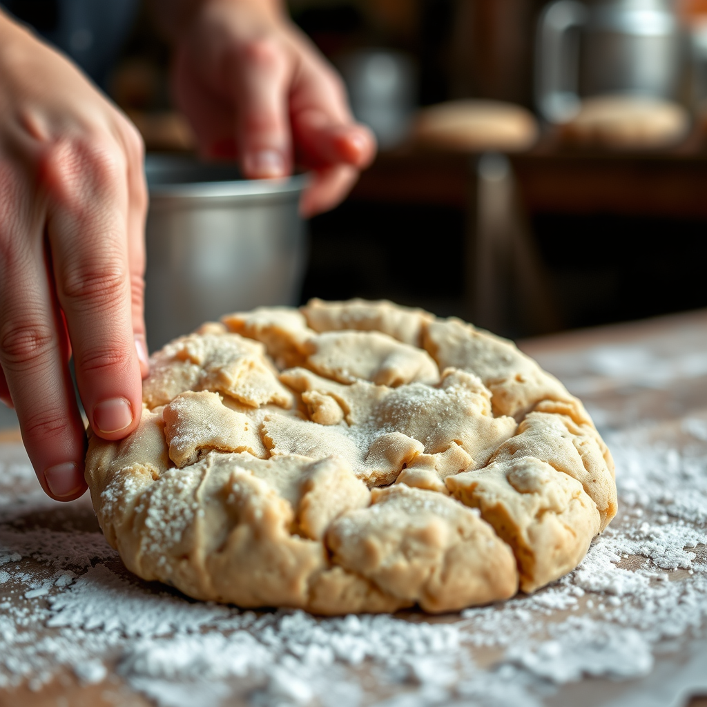 Shaping the Cookies - sourdough cookie recipe