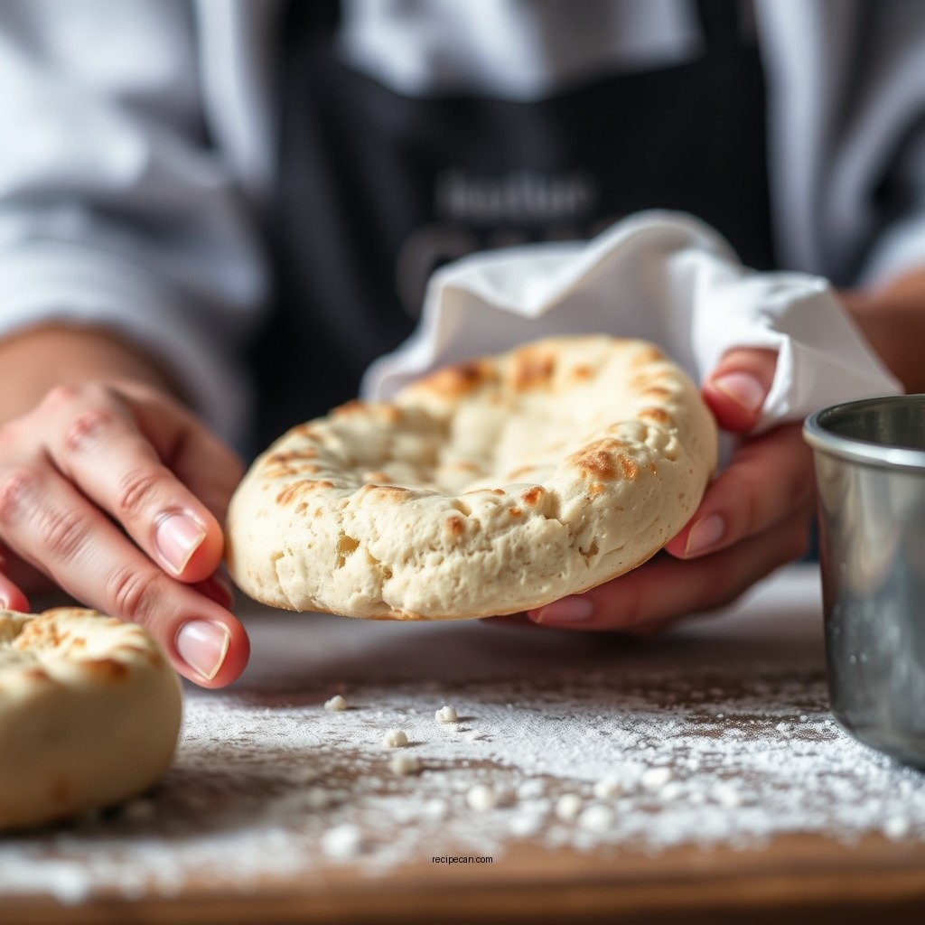 Preparing the Dough - sourdough english muffins recipe