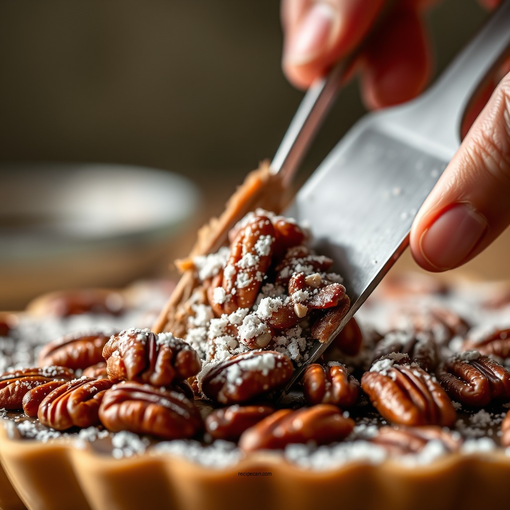 Making the Filling - southern pecan pie recipe